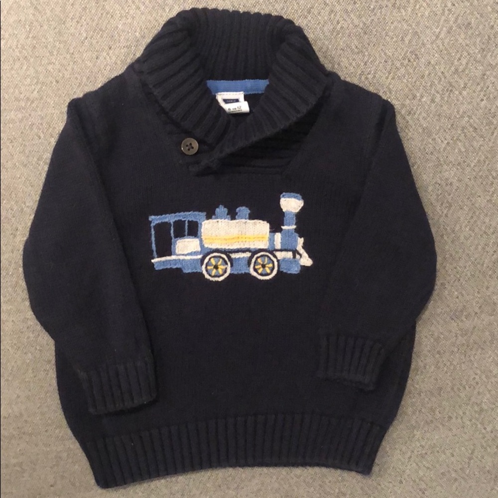 Janie and Jack boys train sweater